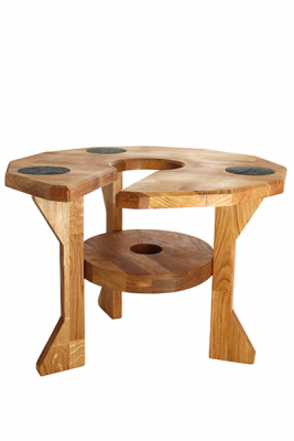 Kaya Shisha Tisch aus Eichenholz