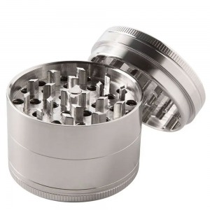 Edelstahlgrinder 63mm 4-teilig massive Kr�uter-Gew�rzm�hle aus R